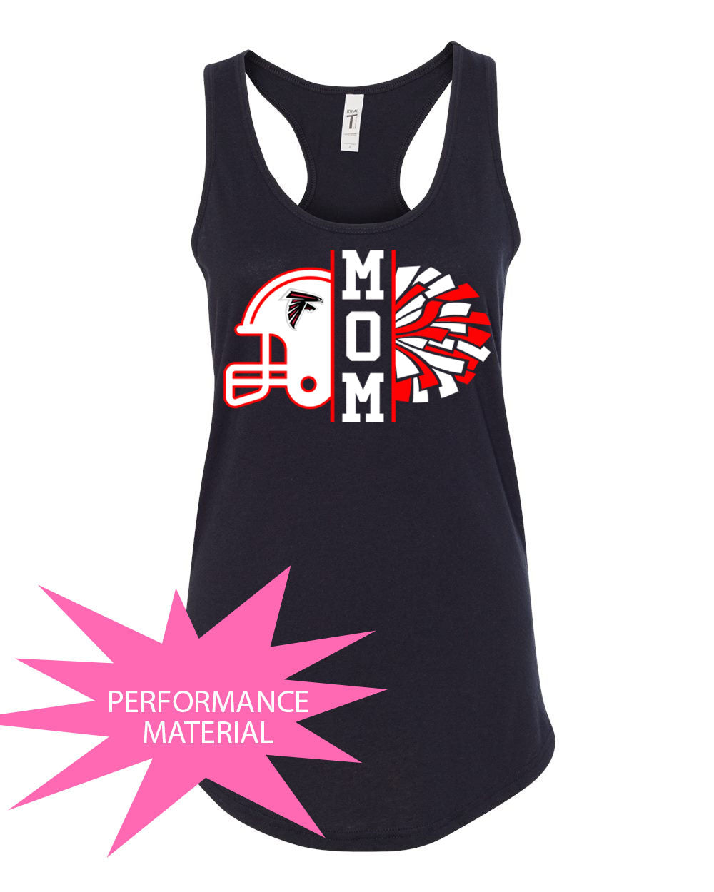 Falcons Cheer Performance Racerback Tank Top Design 2