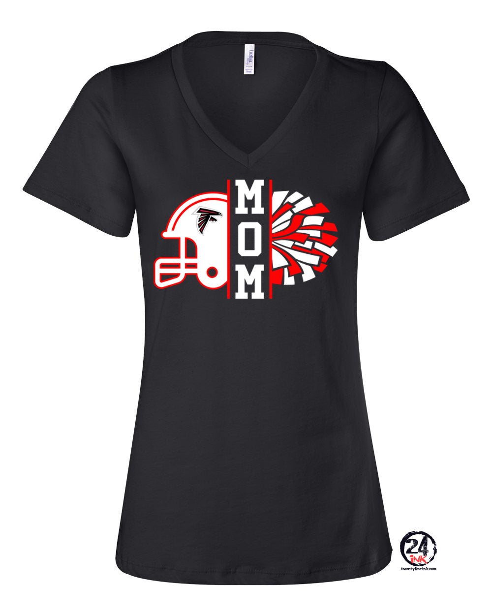 Falcons Cheer V-neck T-Shirt Design 2