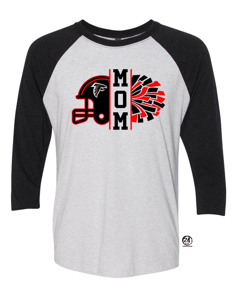 Falcons Cheer raglan shirt Design 2
