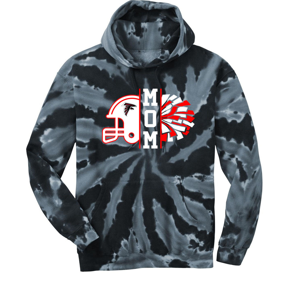 Falcons Cheer Tie-Dye Hooded Sweatshirt Design 2