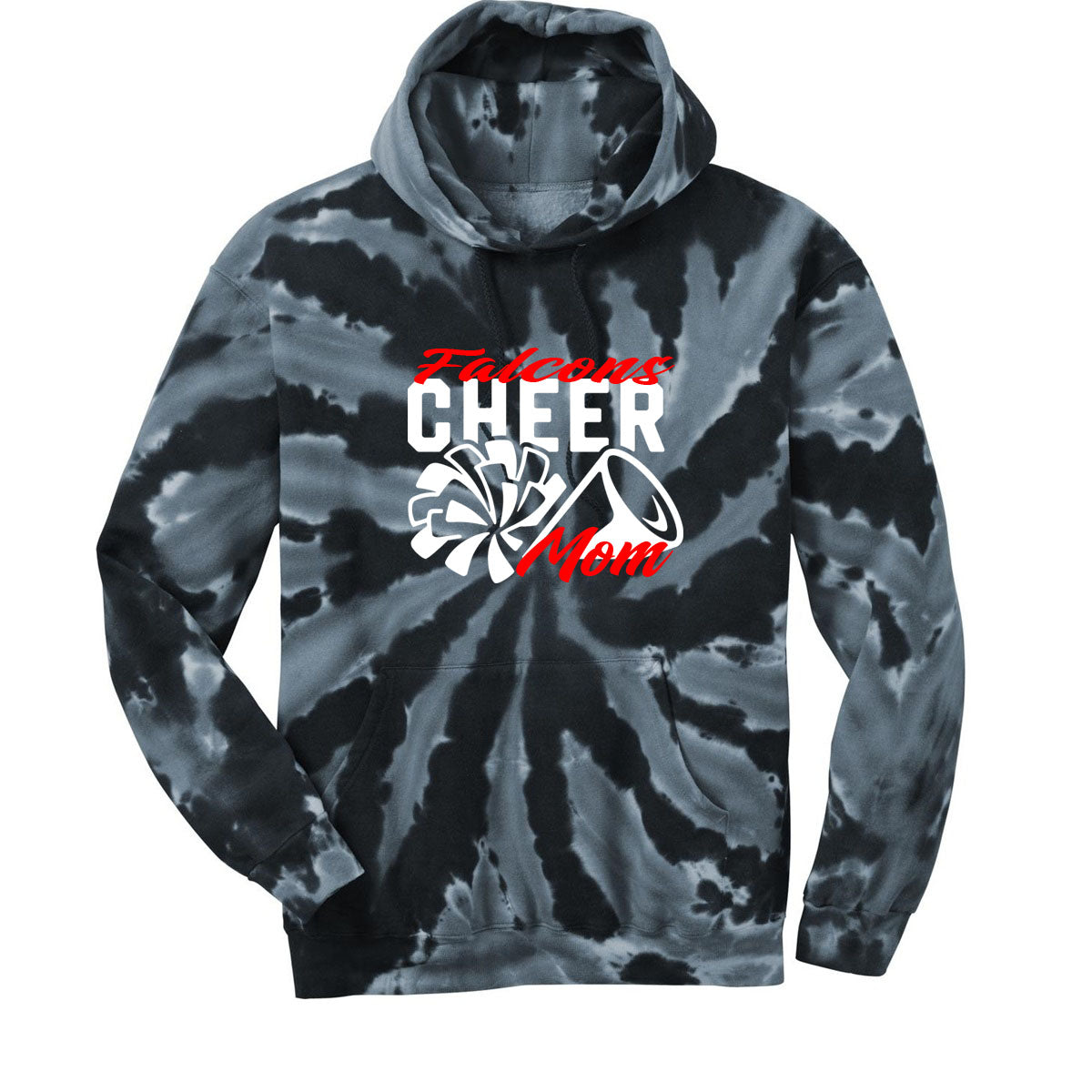 Falcons Cheer Tie-Dye Hooded Sweatshirt Design 3