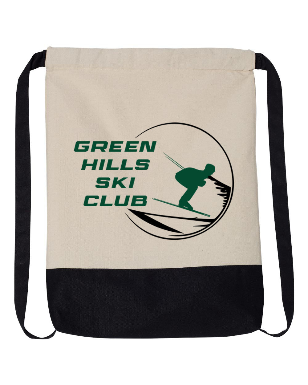 Green Hills Ski Club Design 1 Drawstring Bag