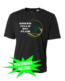 Green Hills Ski Club Performance Material T-Shirt Design 1