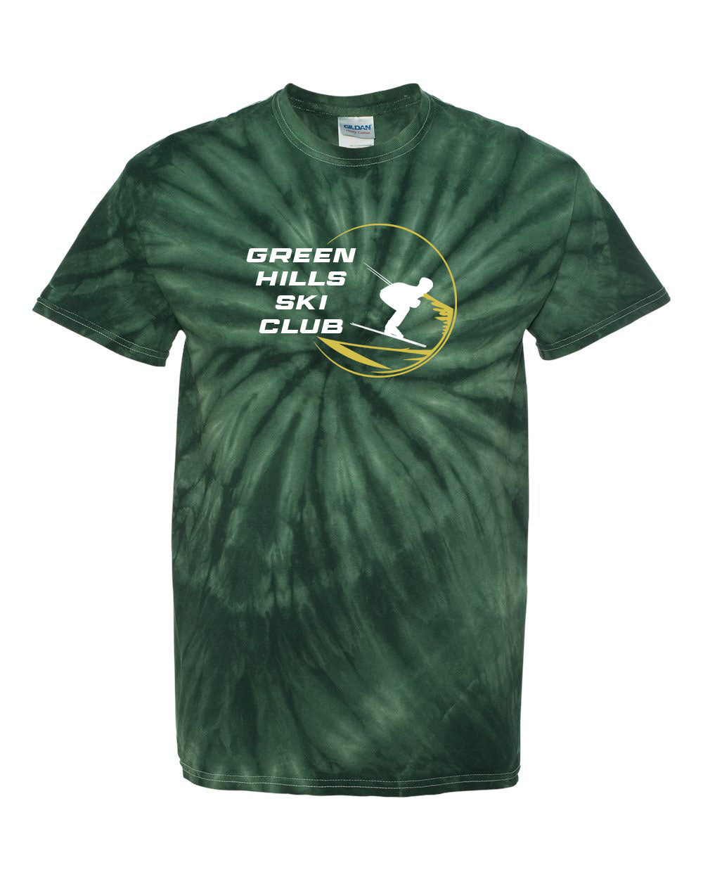 Green Hills Ski Club Tie Dye t-shirt Design 1