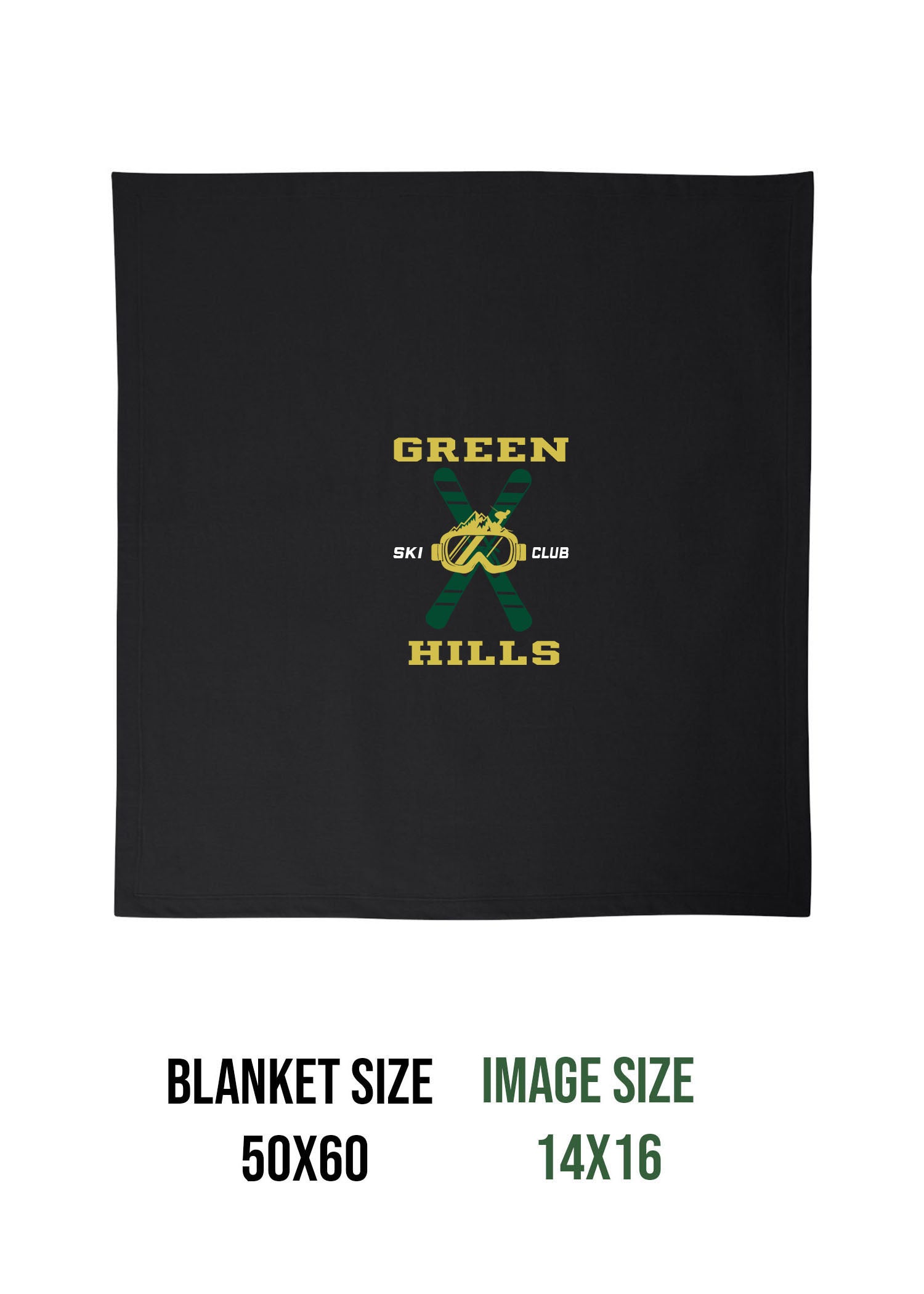 Green Hills Ski Club Design 2 Blanket