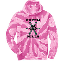 Green Hills Ski Club Tie-Dye Hooded Sweatshirt Design 2