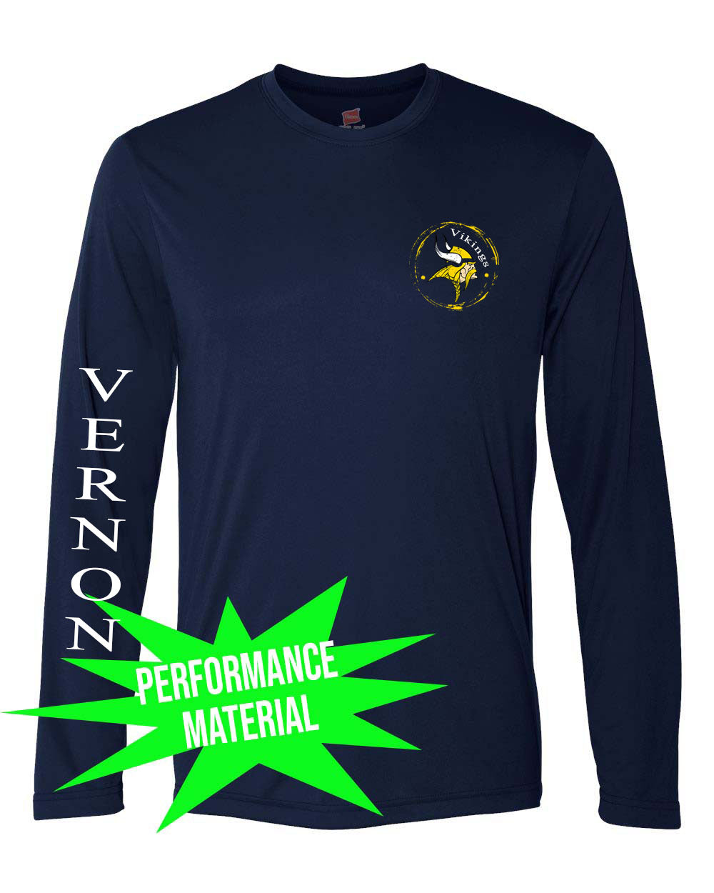 Glen Meadow Performance Material Long Sleeve Shirt Design 3
