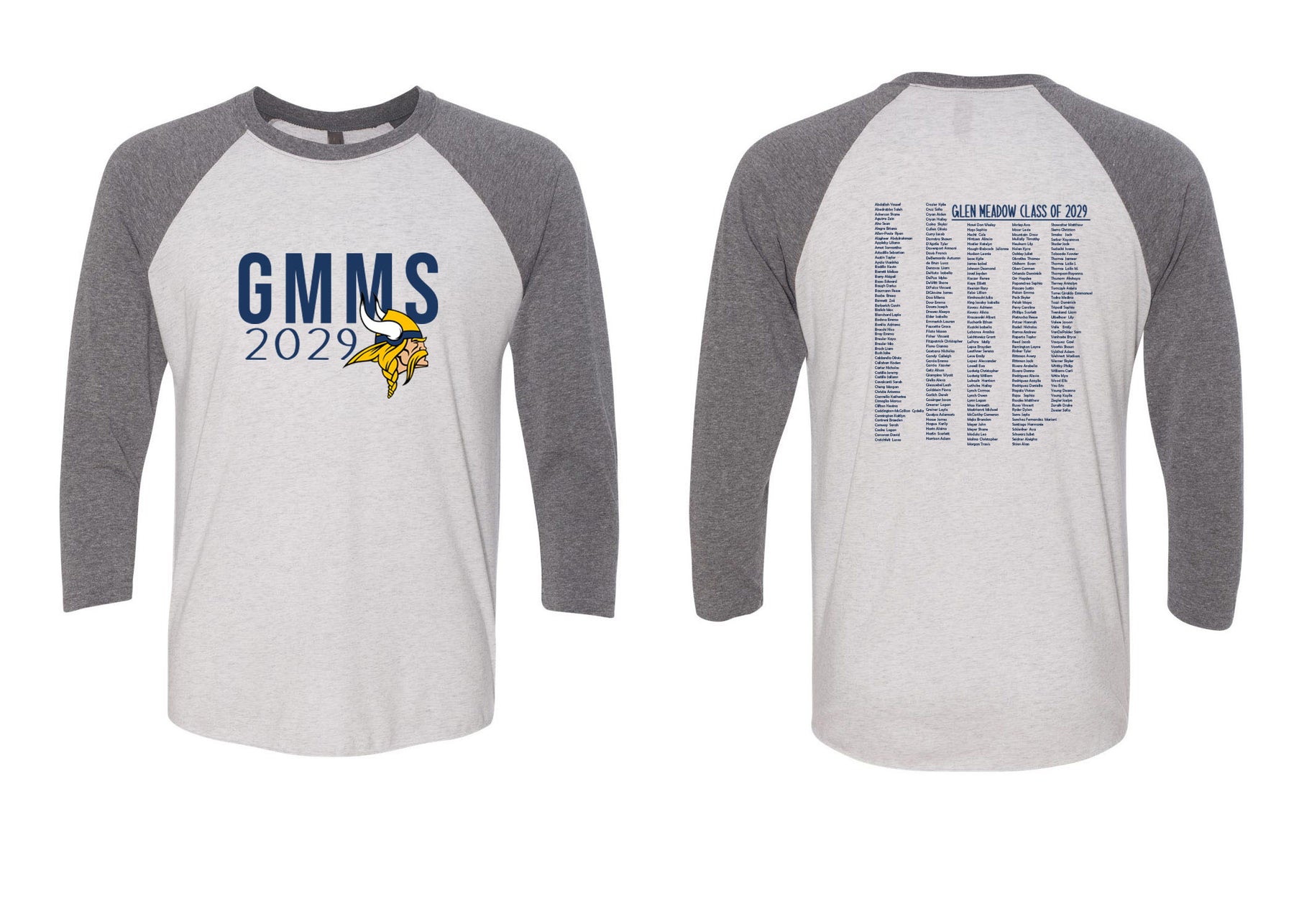 Glen Meadow Class of 2029 Raglan Shirt