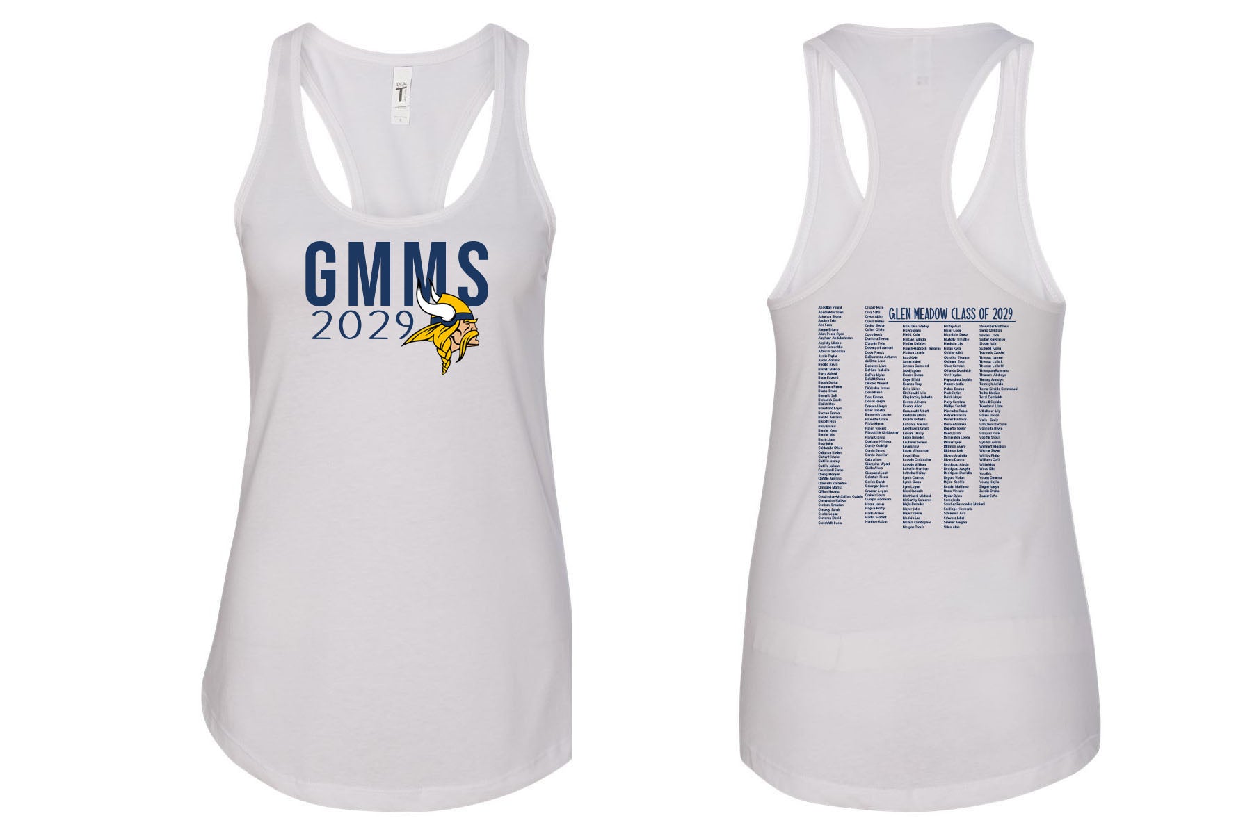 Glen Meadow Class of 2029 Racerback Tank Top