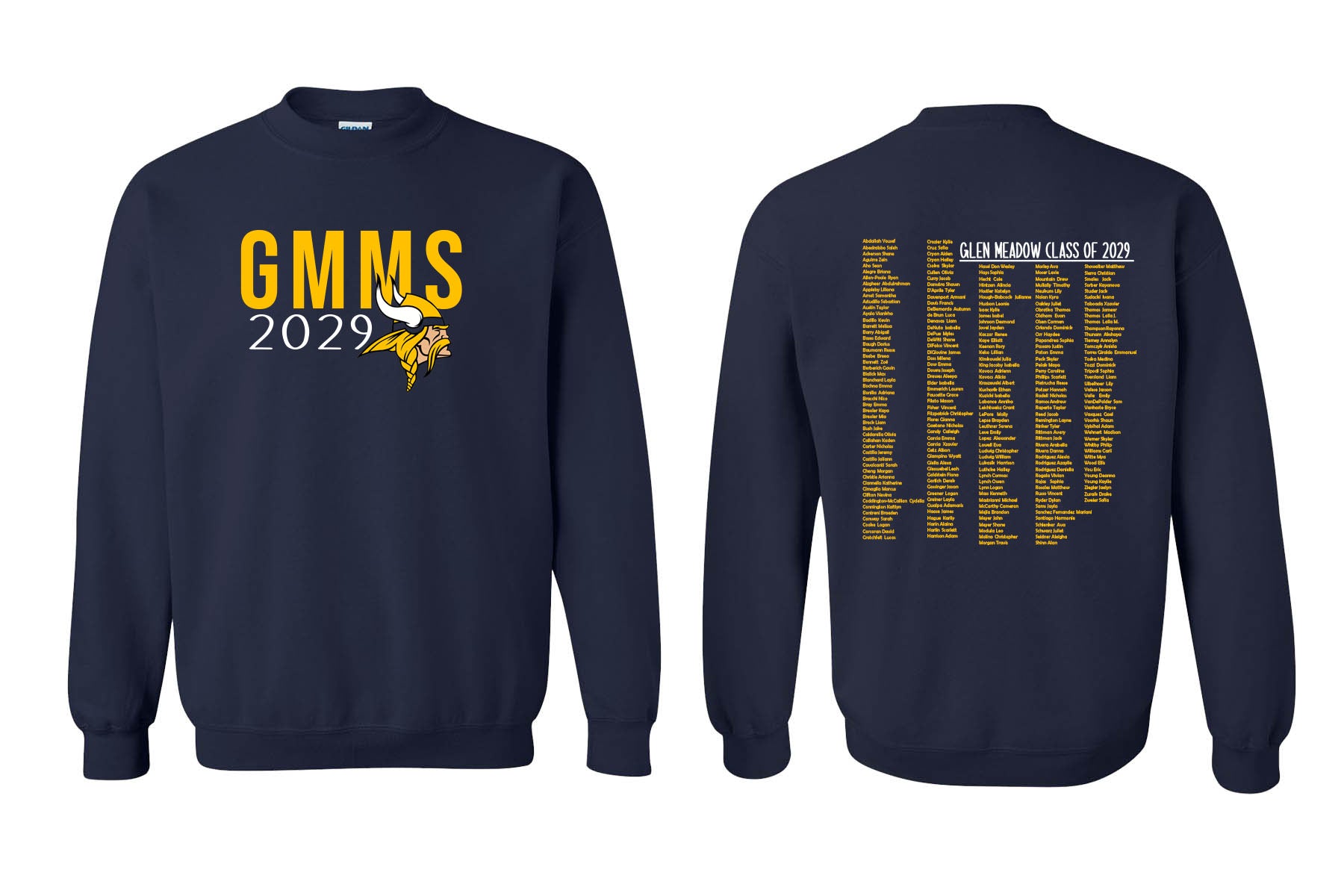 Glen Meadow Class of 2029 Non Hooded Sweatshirt