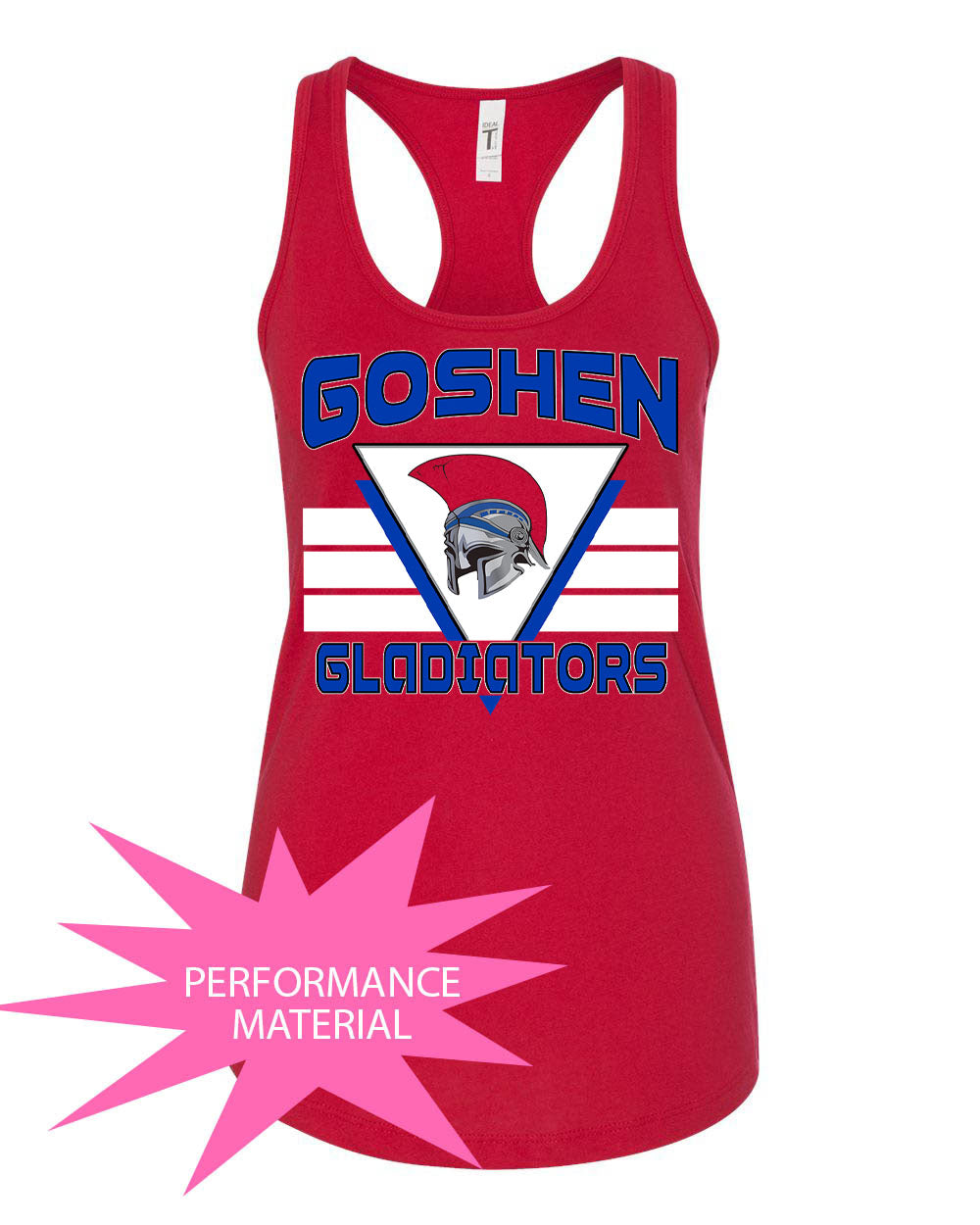 Goshen School Design 2 Performance Racerback Tank Top