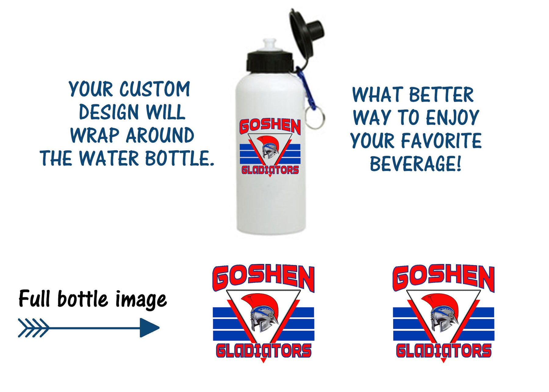 Goshen School Design 2 Water Bottle