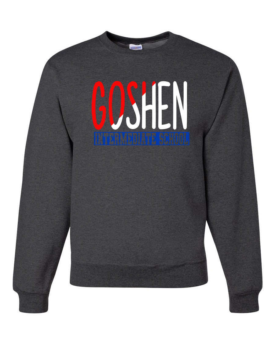 Goshen School Design 3 non hooded sweatshirt