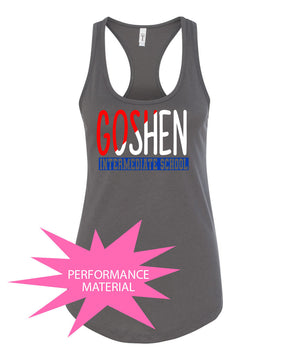 Goshen School Design 3 Performance Racerback Tank Top