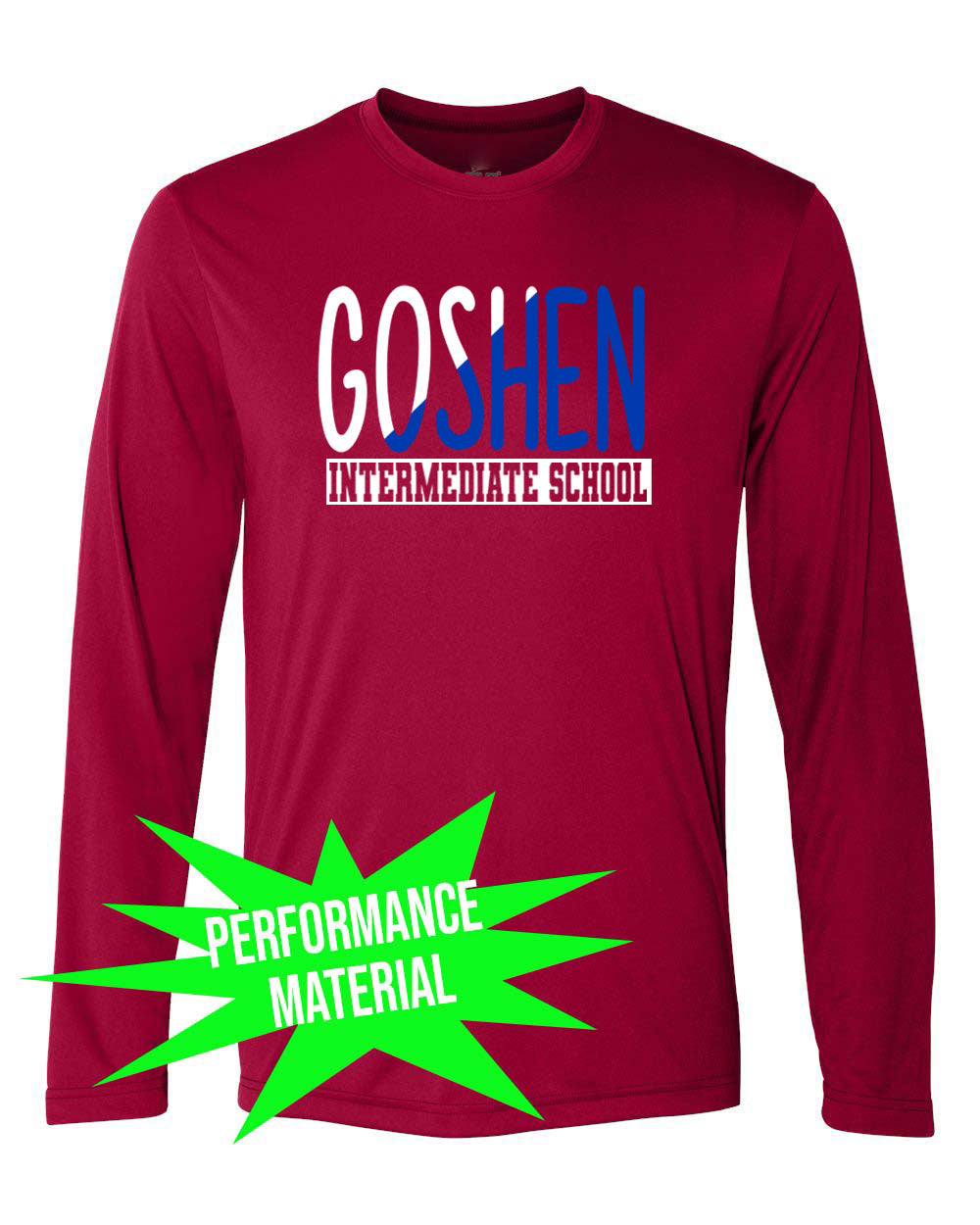 Goshen School Performance Material Design 3 Long Sleeve Shirt