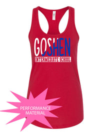 Goshen School Design 3 Performance Racerback Tank Top