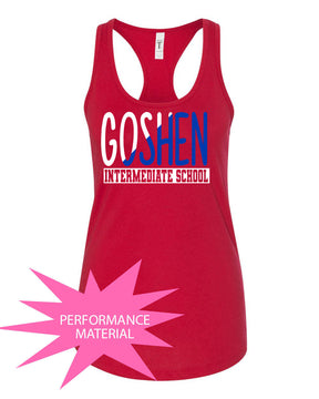 Goshen School Design 3 Performance Racerback Tank Top