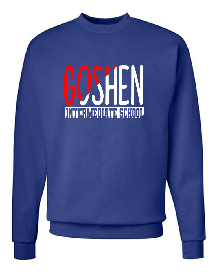 Goshen School Design 3 non hooded sweatshirt