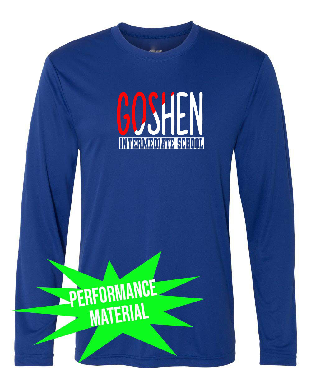 Goshen School Performance Material Design 3 Long Sleeve Shirt