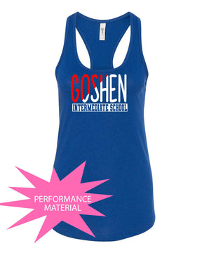 Goshen School Design 3 Performance Racerback Tank Top