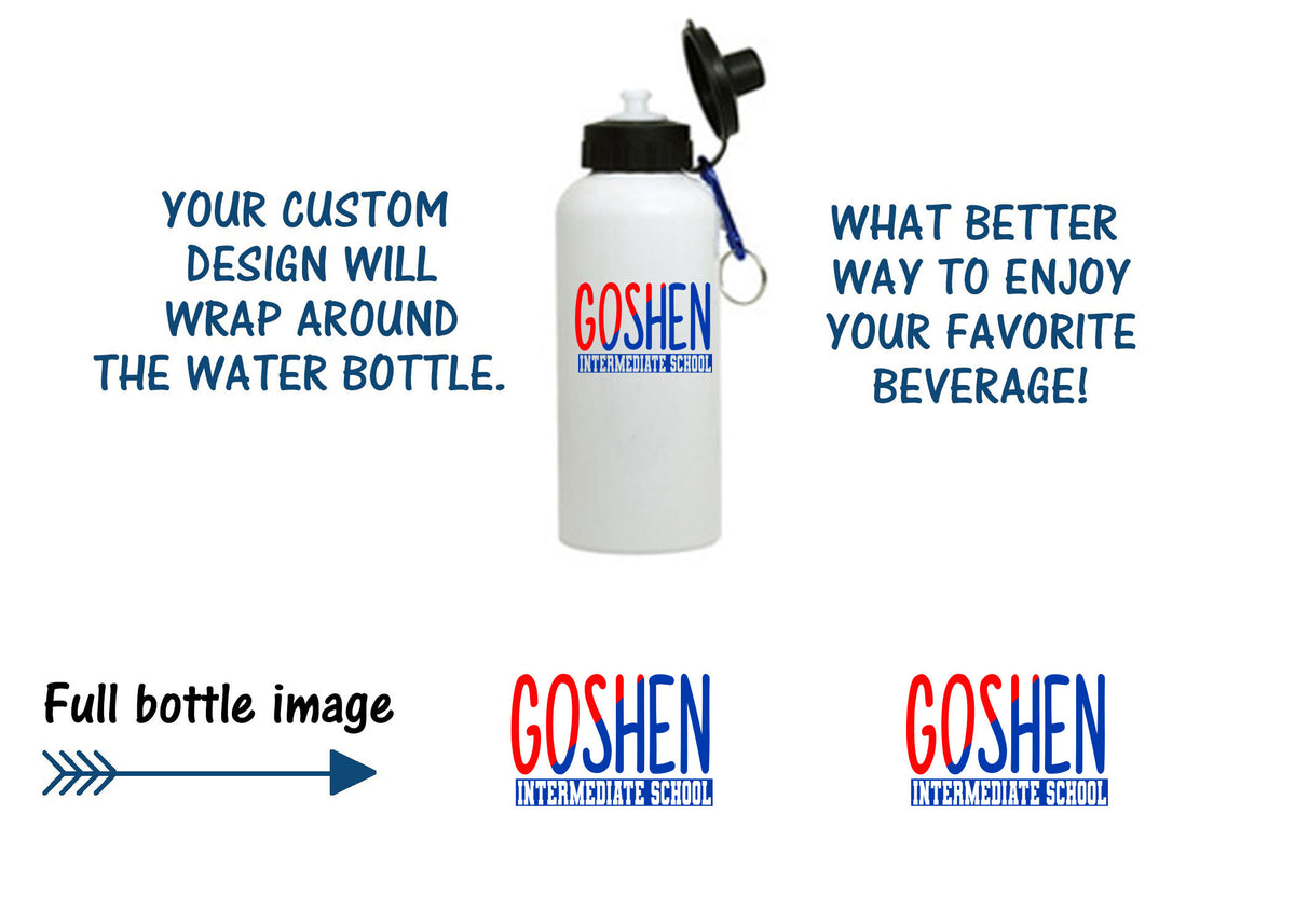 Goshen School Design 3 Water Bottle