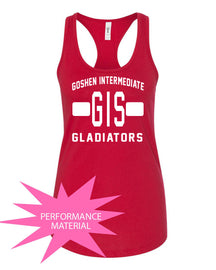 Goshen School Design 6 Performance Racerback Tank Top