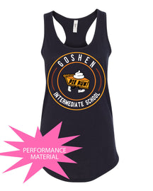 Goshen School Pie Run Performance Racerback Tank Top