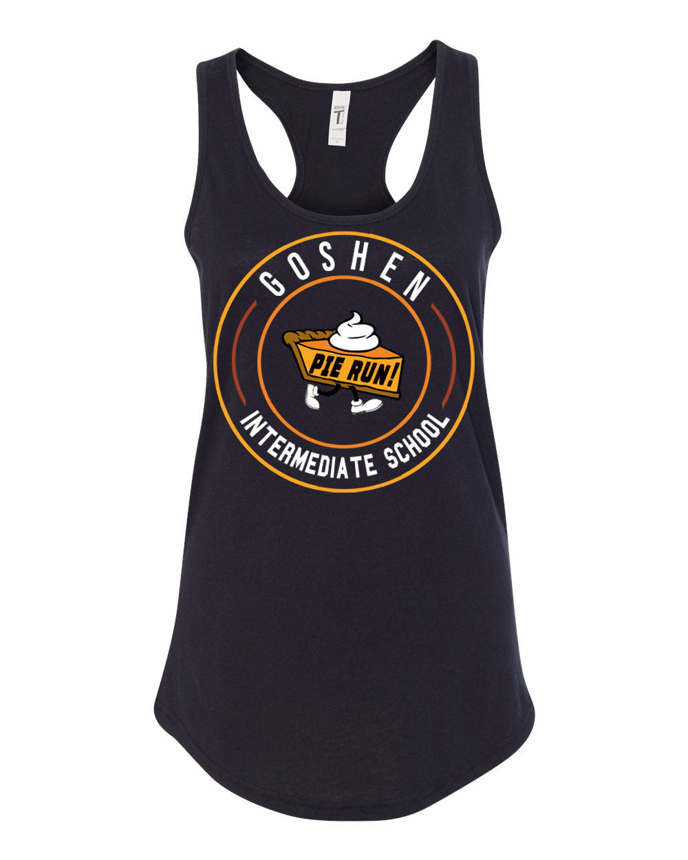 Goshen School Pie Run Racerback Tank Top