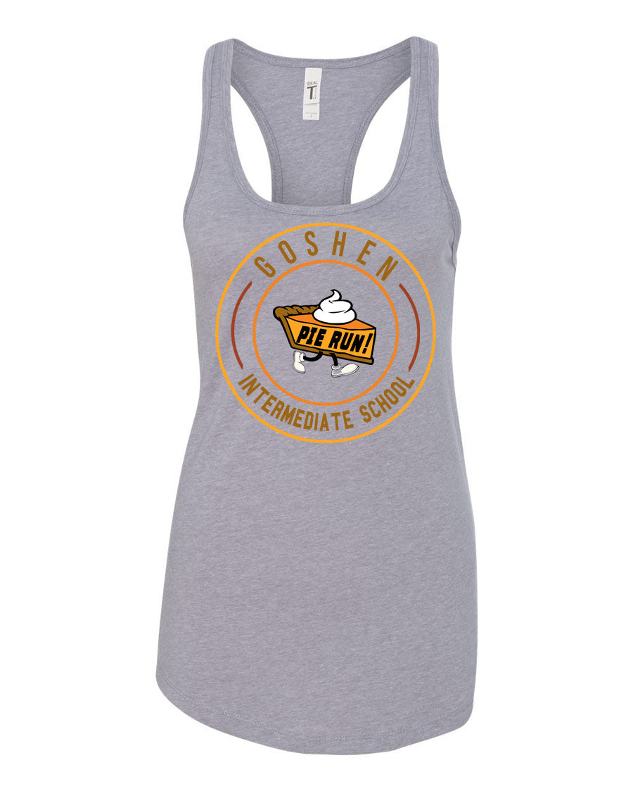 Goshen School Pie Run Racerback Tank Top