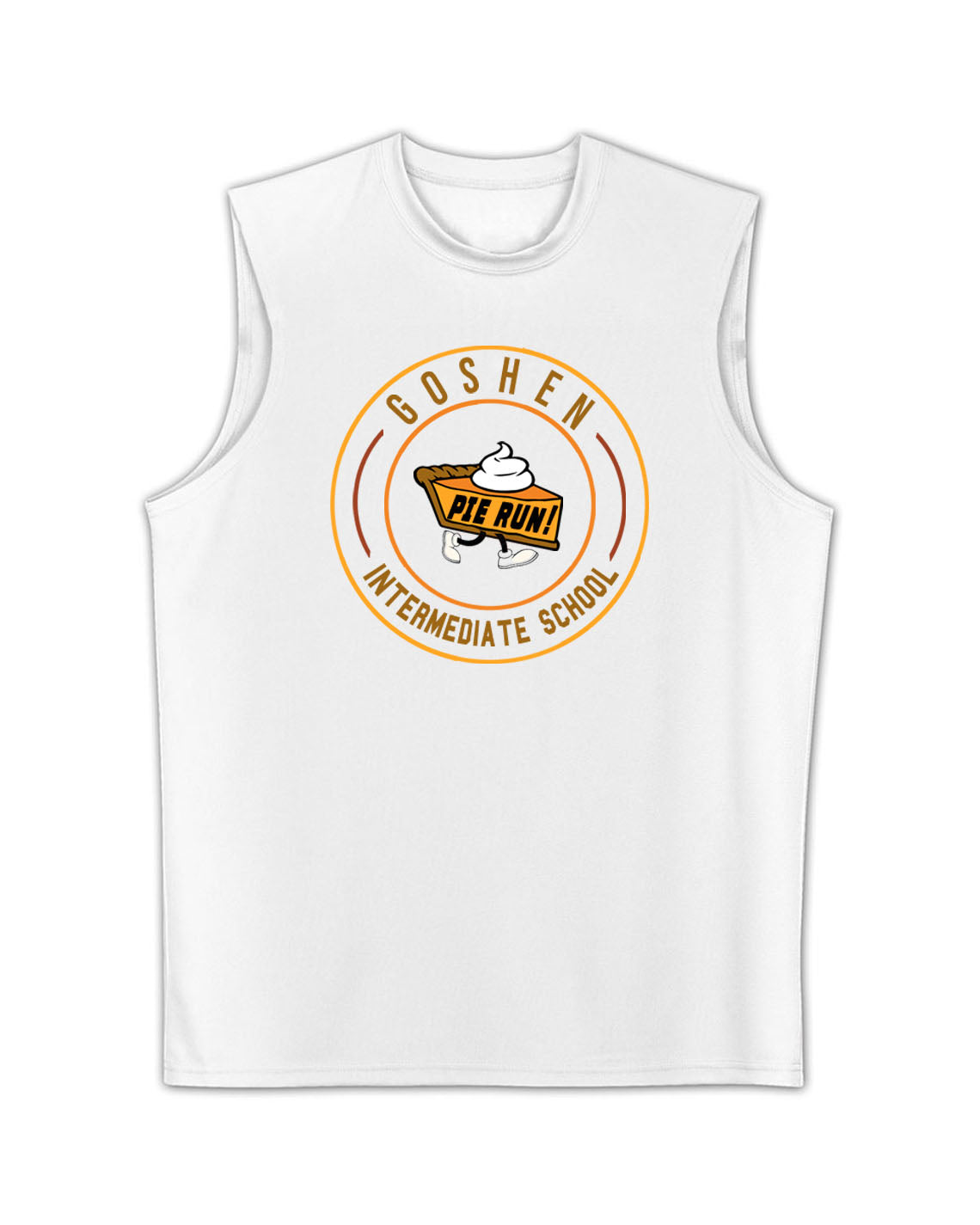 Goshen School Pie Run Men's performance Tank Top