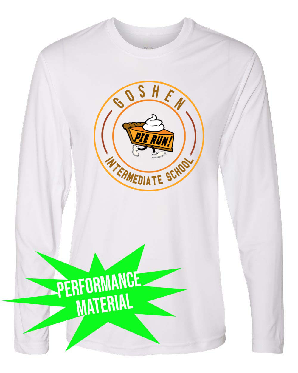 Goshen School Performance Material Pie Run Long Sleeve Shirt