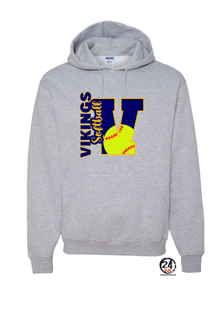 Vikings Softball Design 14 Hooded Sweatshirt