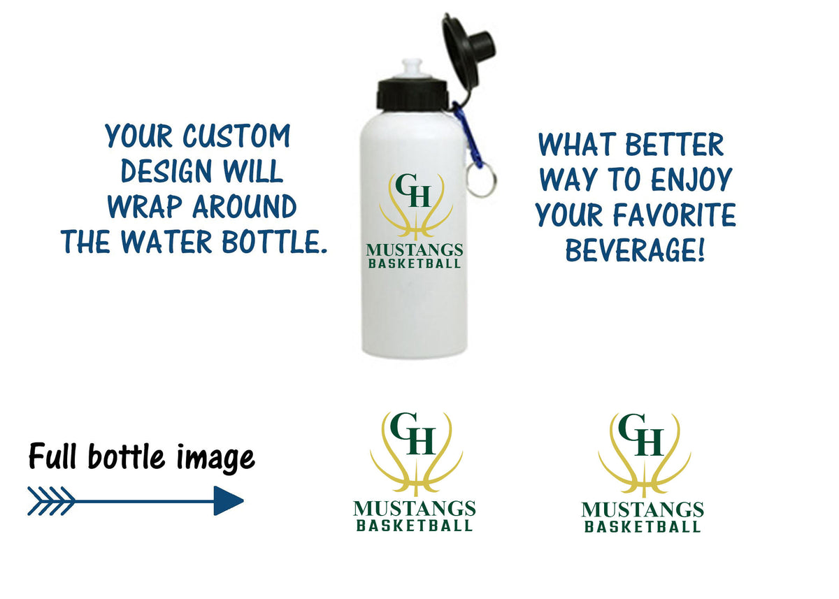 Green Hills Basketball Design 7 Water Bottle