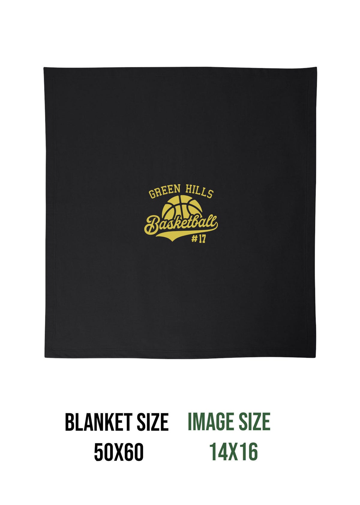 Green Hills Basketball Design 6 Blanket