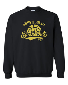Green Hills Basketball Design 6 non hooded sweatshirt