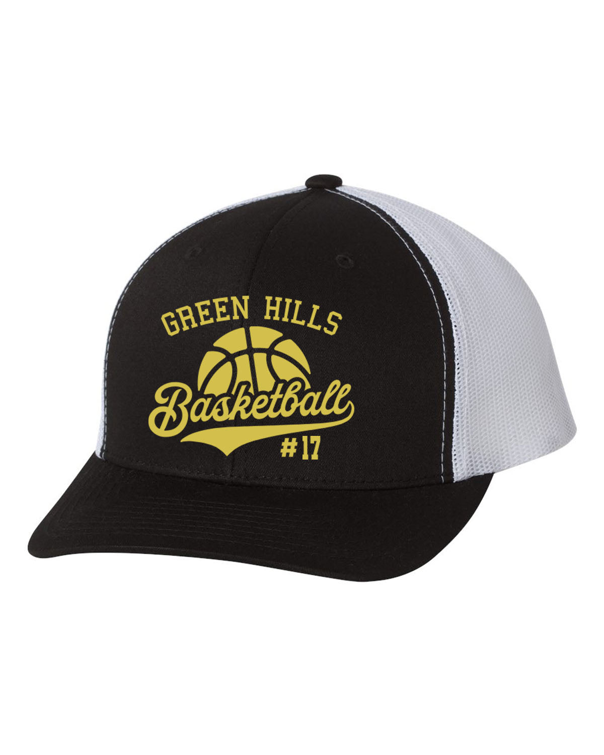 Green Hills Basketball Design 6 Trucker Hat