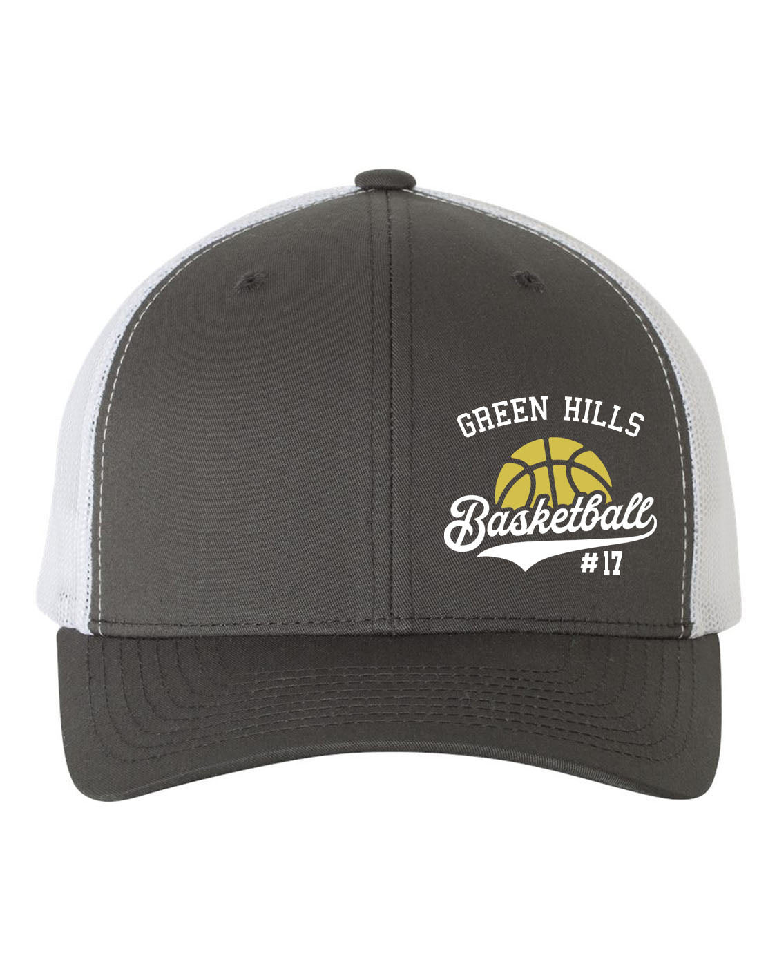 Green Hills Basketball Design 6 Trucker Hat