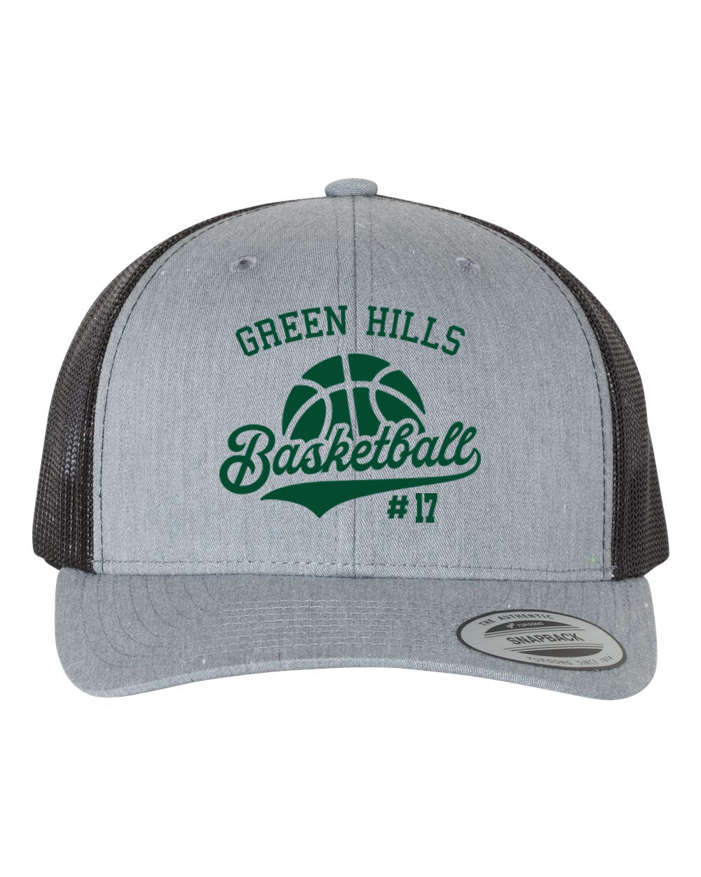 Green Hills Basketball Design 6 Trucker Hat