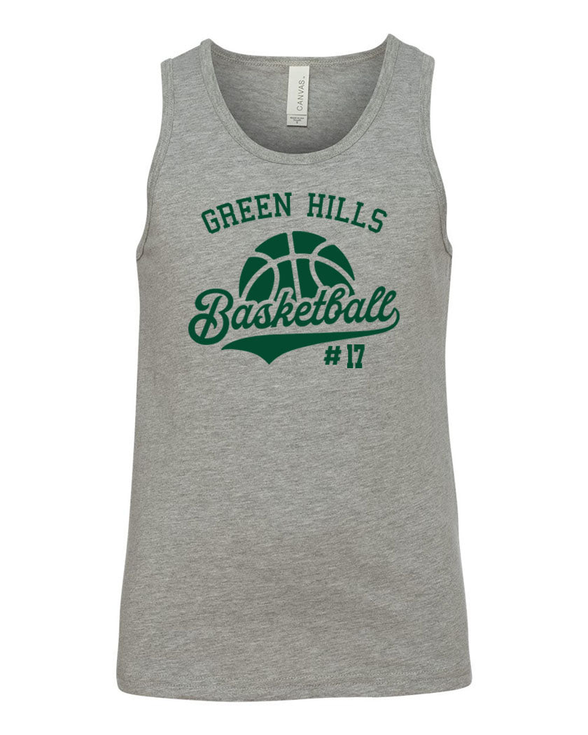 Green Hills Basketball design 6 Muscle Tank Top