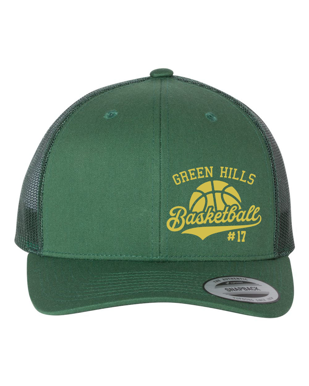 Green Hills Basketball Design 6 Trucker Hat