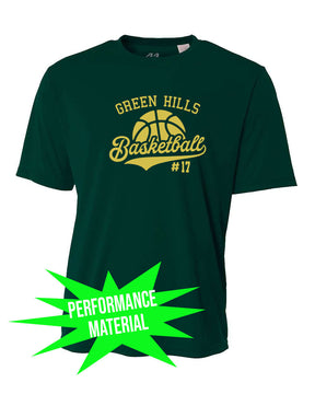 Green Hills Basketball Performance Material T-Shirt Design 6