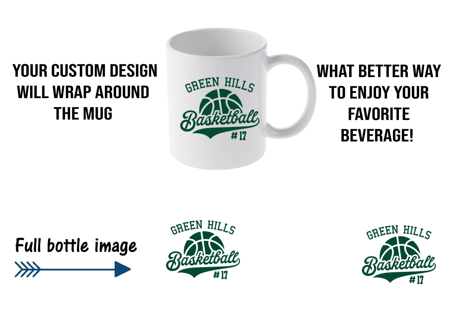 Green Hills Basketball Design 6 Mug