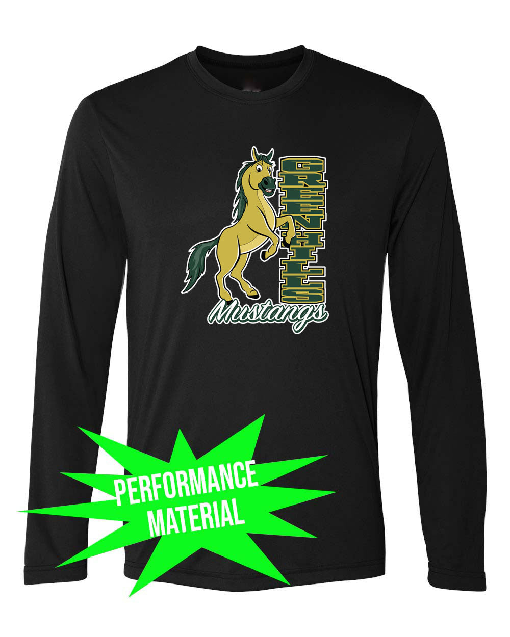 Green Hills Performance Material Long Sleeve Shirt Design 15