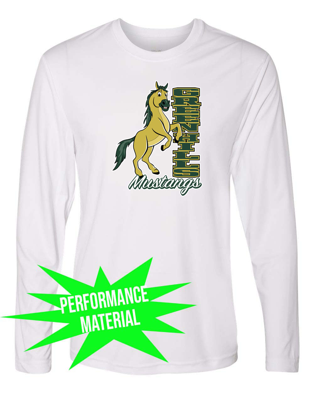 Green Hills Performance Material Long Sleeve Shirt Design 15