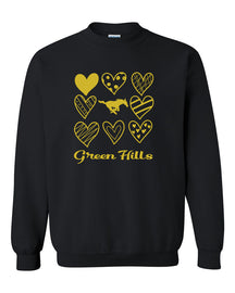 Green Hills non hooded sweatshirt Design 18