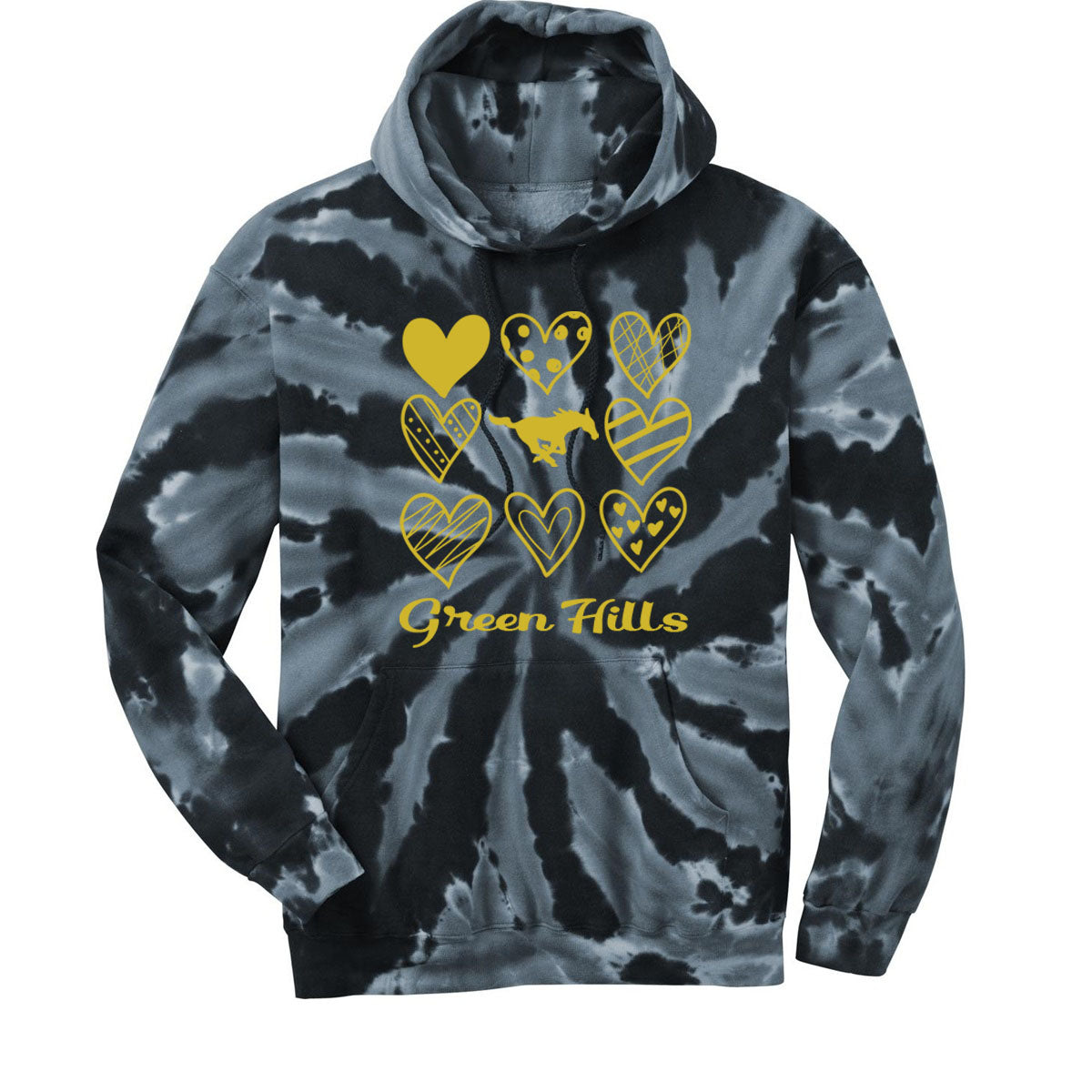 Green Hills Tie-Dye Hooded Sweatshirt Design 18