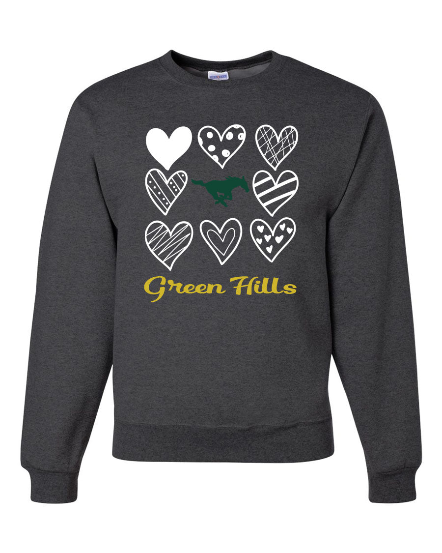 Green Hills non hooded sweatshirt Design 18