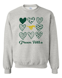 Green Hills non hooded sweatshirt Design 18