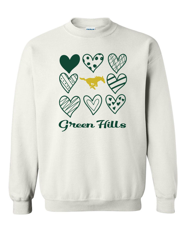 Green Hills non hooded sweatshirt Design 18