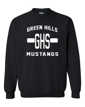 Green Hills non hooded sweatshirt Design 19